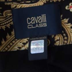 Cavalli Class Multicolor Baroque Print Flared Maxi Skirt M