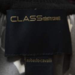 Class By Roberto Cavalli Multicolor Printed Bodice Knit Detail Sheath Dress M