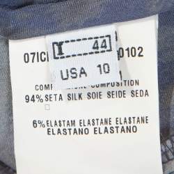 مملوكة مسبقًا قميص كلاس باي روبرتو كافالي حرير سترتش مطبوع متعدد الألوان M