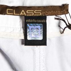 Class by Roberto Cavalli Pale Lilac Denim Biker Jeans L