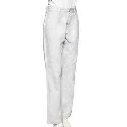 Class by Roberto Cavalli Pale Lilac Denim Biker Jeans L
