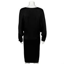 Pre Owned Class by Roberto Cavalli Black Jersey Draped Neck Oversized Midi Dress M