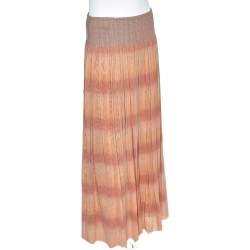 Class by Roberto Cavalli Pink & Animal Printed Silk Layered Maxi Skirt L
