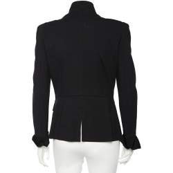 Pre Owned Class by Roberto Cavalli Black Knit Pocketed Single Breasted Blazer M
