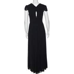Class by Roberto Cavalli Black Jersey Ruched Maxi Dress M