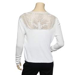 Class by Roberto Cavalli Cream Knit Blend Cardigan M