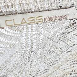 Class by Roberto Cavalli Cream Knit Blend Cardigan M
