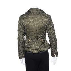 Pre Owned جاكت كلاس باي روبرتو كافالي مبطن صوف جاكار أخضر زيتوني مقاس متوسط