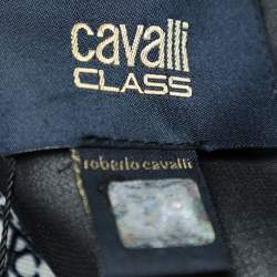 Pre Owned فستان كلاس كافاللي سات ين مطبوع مونوكرومي طويل مقاس وسط ( ميديوم )