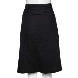 Class by Roberto Cavalli Black Cotton High Waist Skirt S