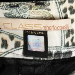 مملوكة مسبقًا Class by Roberto Cavalli Black Stretch Satin Tapered Pants M