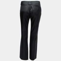 مملوكة مسبقًا Class by Roberto Cavalli Black Stretch Satin Tapered Pants M