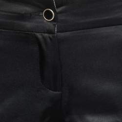مملوكة مسبقًا Class by Roberto Cavalli Black Stretch Satin Tapered Pants M