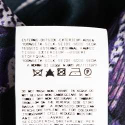 Pre Owned Just Cavalli Multicolor Printed Silk Belted Dress M