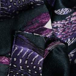 Pre Owned Just Cavalli Multicolor Printed Silk Belted Dress M