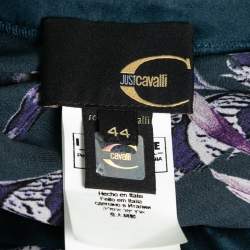 Pre Owned Just Cavalli Multicolor Printed Silk Belted Dress M