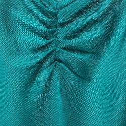 Class by Roberto Cavalli Teal Blue Knit Embellished Hem Camisole M