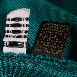 Class by Roberto Cavalli Teal Blue Knit Embellished Hem Camisole M
