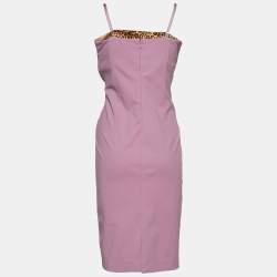 Pre Owned Class by Roberto Cavalli Pink Jersey Knee Length Dress L