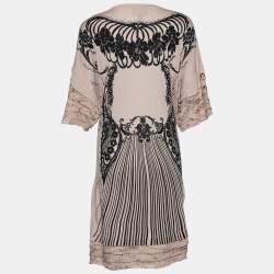 Pre Owned Class by Roberto Cavalli Light Pink Printed Knit Shrug M