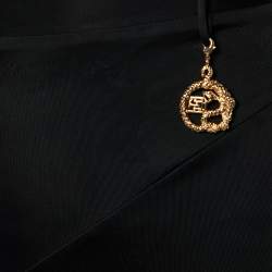 Pre Owned Class by Roberto Cavalli Black Jersey Ruffled Maxi Skirt M