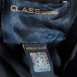 Pre Owned Class by Roberto Cavalli Black Jersey Ruffled Maxi Skirt M