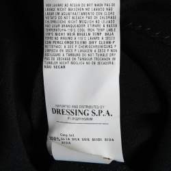 Pre Owned Class by Roberto Cavalli Black Printed Chiffon Halterneck Midi Dress M