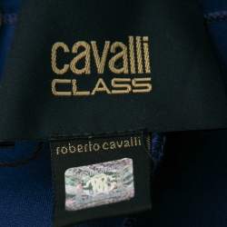 مملوكة مسبقًا Cavalli Class Blue Stretch Knit Blouse M