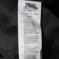 Pre Owned Cavalli Class Black Lace Layered Peplum Blouse M