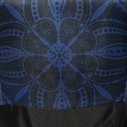 Pre Owned Cavalli Class Navy Blue Printed Maxi Dress M