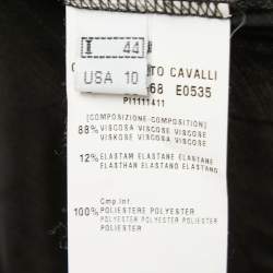 مملوكة مسبقًا Class by Roberto Cavalli Black Jersey Ruched Top M