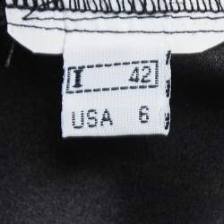 مملوكة مسبقًا Class by Roberto Cavalli Black Printed Silk Top M