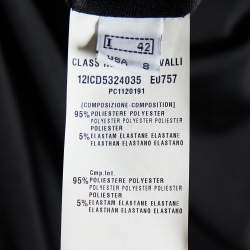 Pre Owned Class by Roberto Cavalli Black Jersey Ruched One Shoulder Gown M