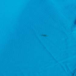 Pre Owned Class by Roberto Cavalli Blue Jersey Ruched Detail Maxi Dress XL