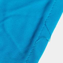 Pre Owned Class by Roberto Cavalli Blue Jersey Ruched Detail Maxi Dress XL