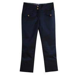 Class By Roberto Cavalli Navy Blue Dual Tone Cropped Pants M