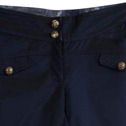 Class By Roberto Cavalli Navy Blue Dual Tone Cropped Pants M