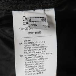 Pre Owned Class by Roberto Cavalli Black Floral Embroidered Organza Belted Coat L