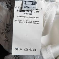 مملوكة مسبقًا Class by Roberto Cavalli Black/White Printed Crepe One Shoulder Mini Dress S