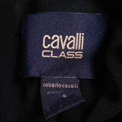 Pre Owned Class by Roberto Cavalli Green Crepe Ruffled Sleeve Elasticized Waist Maxi Dress L