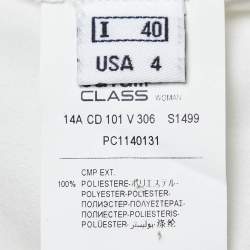 Pre Owned Class by Roberto Cavalli White Crystals Embellished Polyester Sleeveless Maxi Dress S