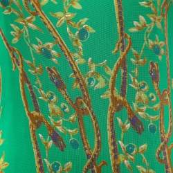 Pre Owned Class by Roberto Cavalli Green Print Jersey Short Dress M