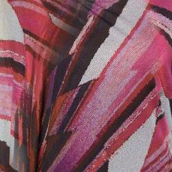 Pre Owned Cavalli Class Multicolor Printed Jersey Maxi Dress L