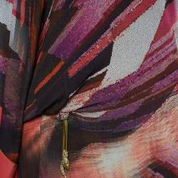 Pre Owned Cavalli Class Multicolor Printed Jersey Maxi Dress L