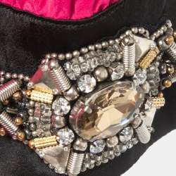 Pre Owned Class by Roberto Cavalli Pink Silk Embellished Long Sleeve Blouse S 