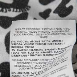 مملوكة مسبقًا Class by Roberto Cavalli White Animal Print Button Front Shirt Blouse L