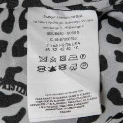 مملوكة مسبقًا Class by Roberto Cavalli White Animal Print Button Front Shirt Blouse L