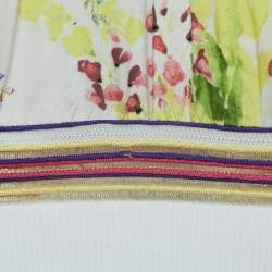 Class by Roberto Cavalli Multicolor Floral Print Silk V-Neck Sleeveless Top S