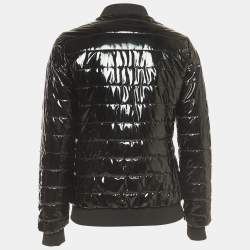 Class by Roberto Cavalli Black Quilted Synthetic Bomber Jacket S