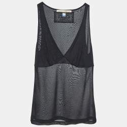 Class by Roberto Cavalli Black Jersey V-Neck Camisole S